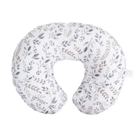 Boppy Original Nursing Pillow with a floral design, providing ergonomic support for breastfeeding and bottle-feeding.