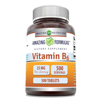 Amazing Formulas vitamin B6 25mg supplement β 500 tabs - Awaiting the Stork