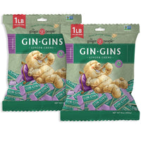 Gin Gins Ginger Chews for Pregnancy Nausea Relief, 1lb (2 pack)