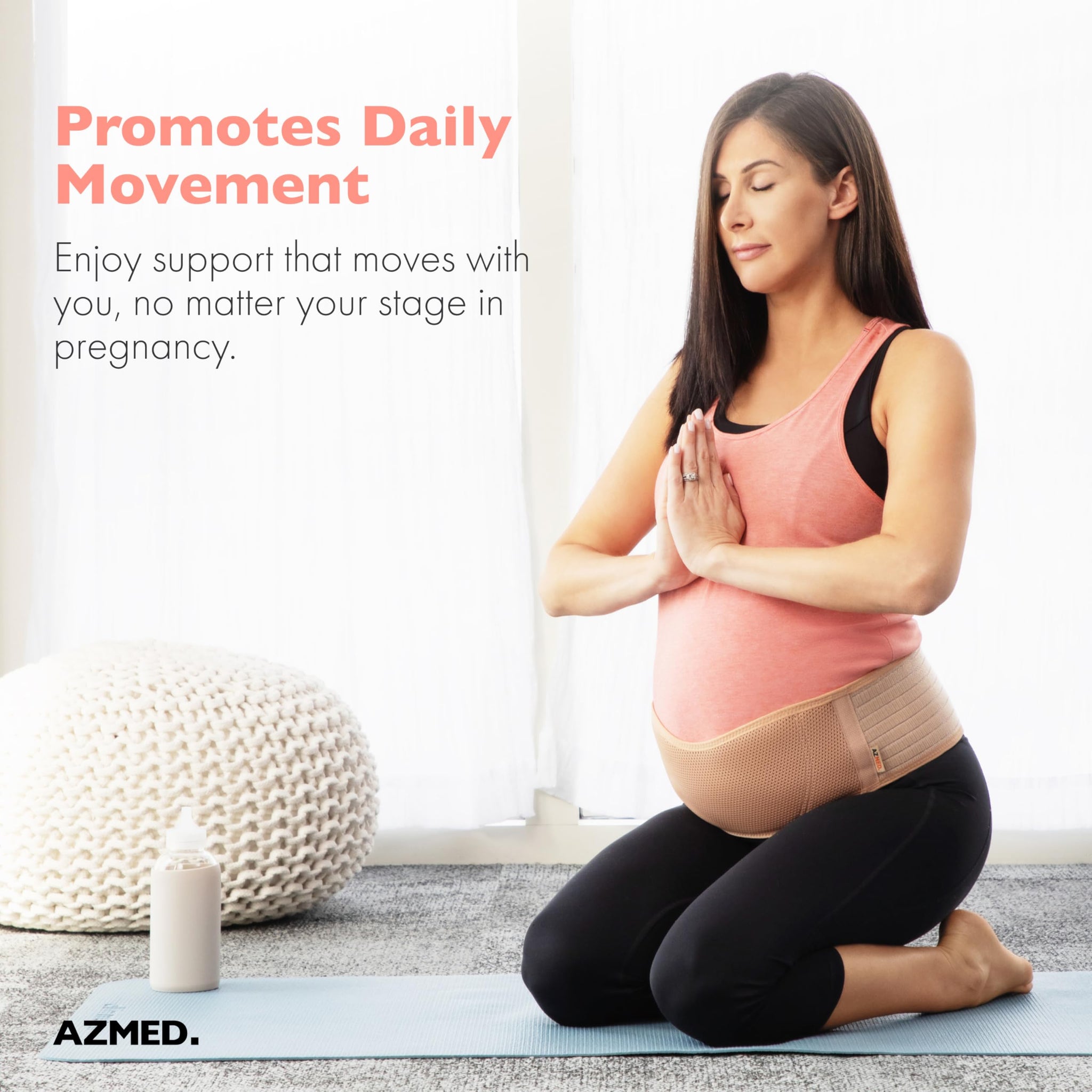 AZMED Maternity Belly Band for Pregnancy Support, Adjustable