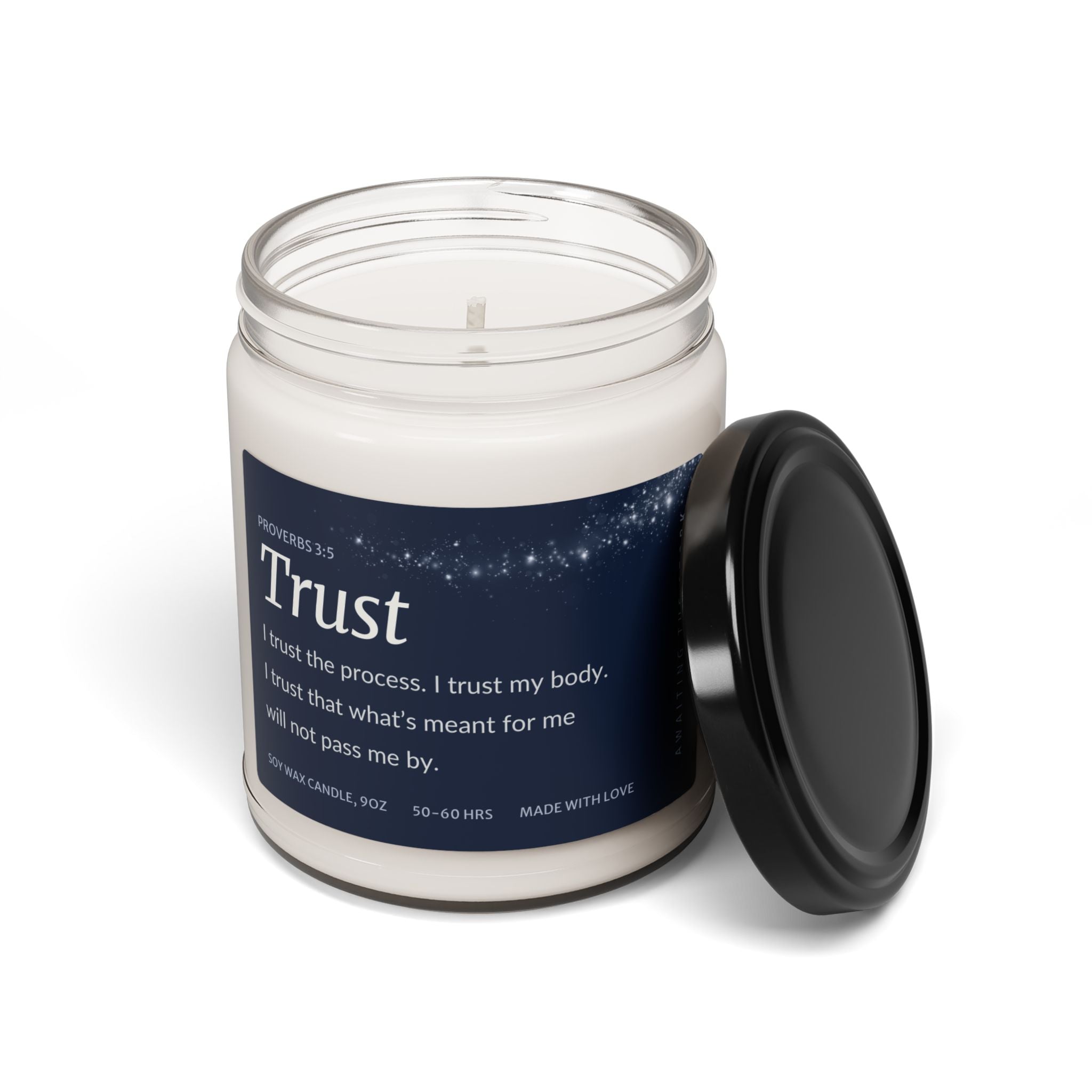 Fertility Affirmation Candle for TTC – Trust Soy Candle