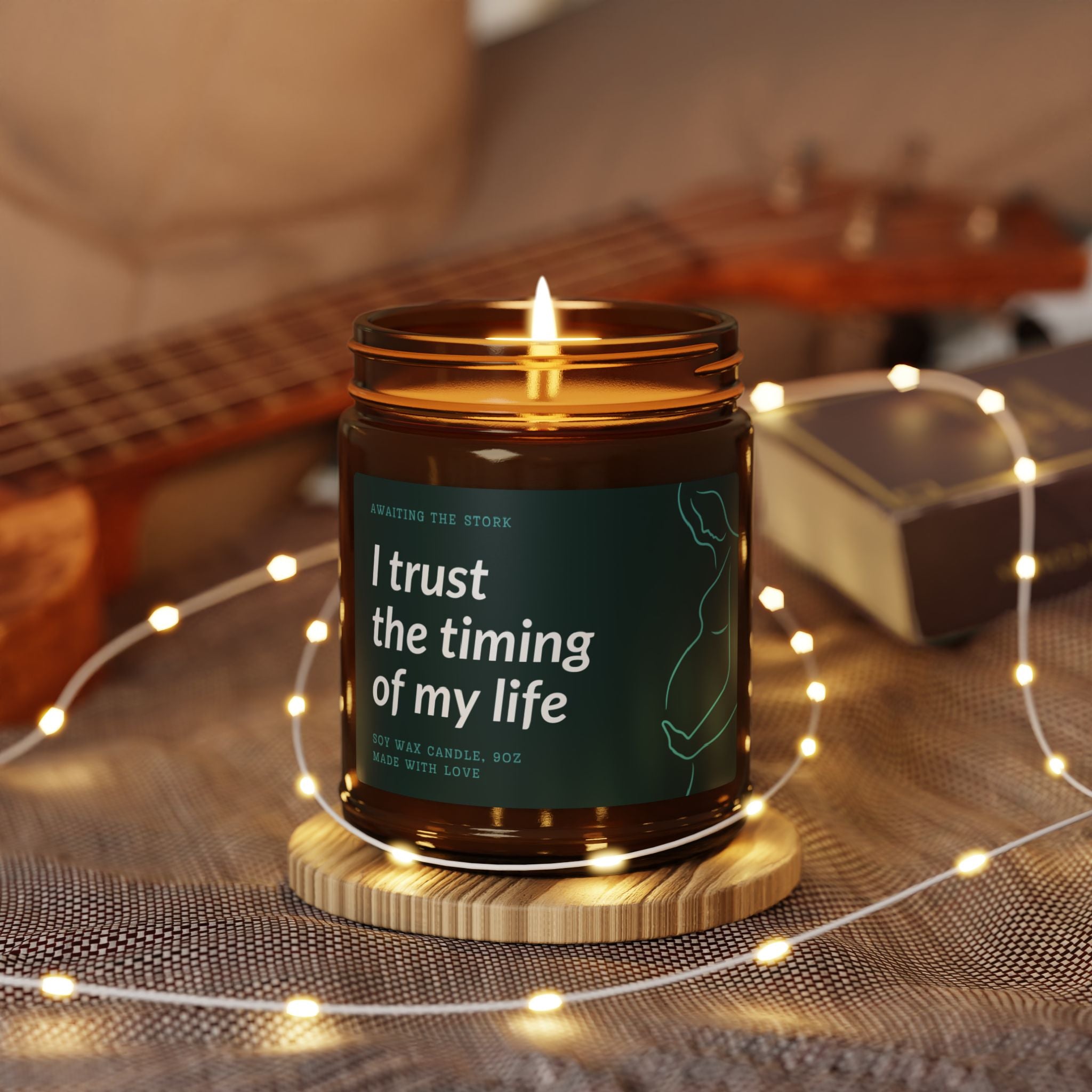 Soy Candle, Fertility Affirmation Candle, Trust the Timing of Life, Meditation Candle, Relaxation Candle, Self-Care Candle, Scented Candle