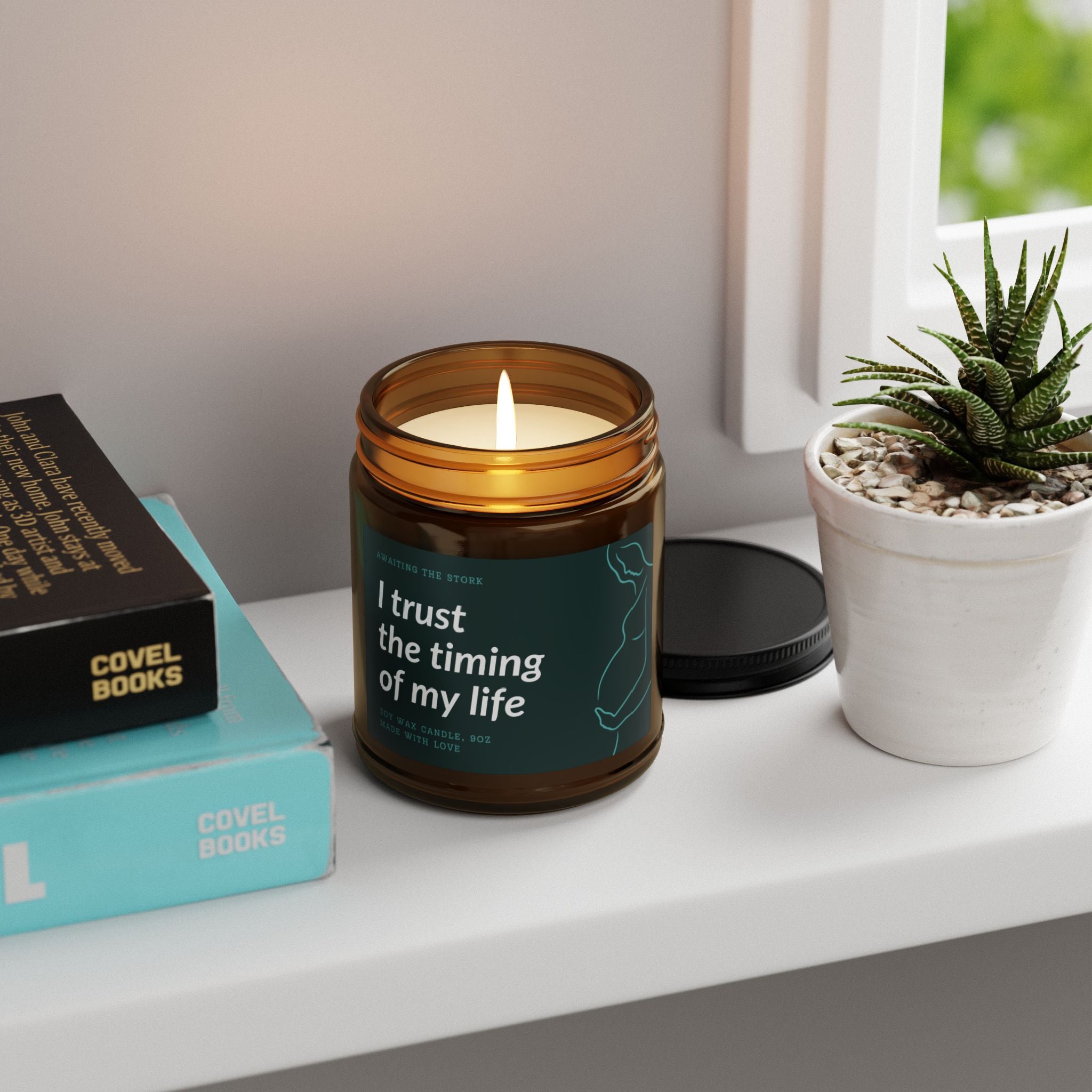 Soy Candle, Fertility Affirmation Candle, Trust the Timing of Life, Meditation Candle, Relaxation Candle, Self-Care Candle, Scented Candle