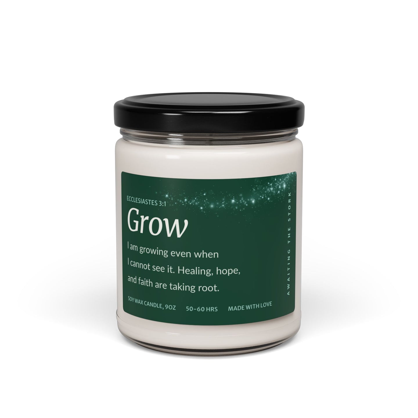 Fertility Affirmation Candle for TTC – Grow Soy Candle