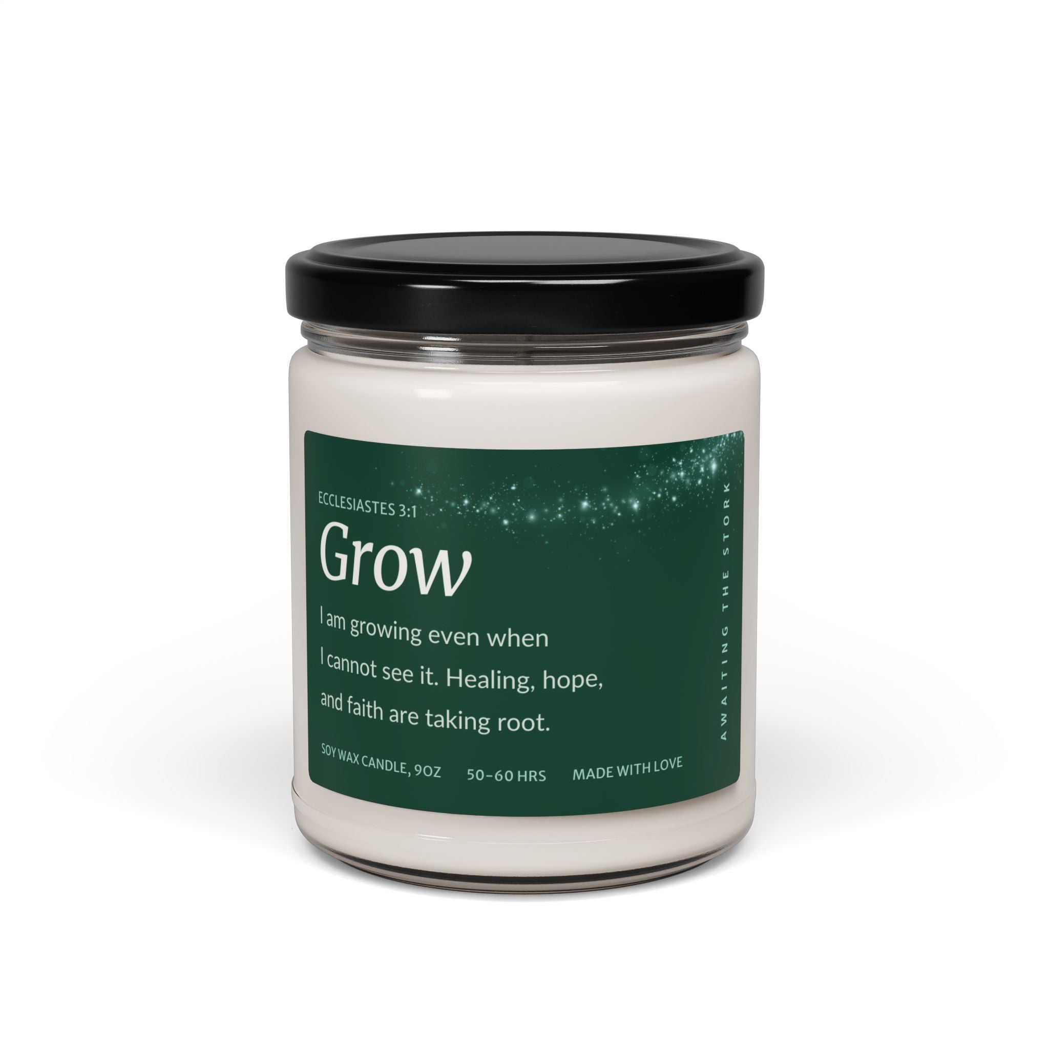 Fertility Affirmation Candle for TTC – Grow Soy Candle