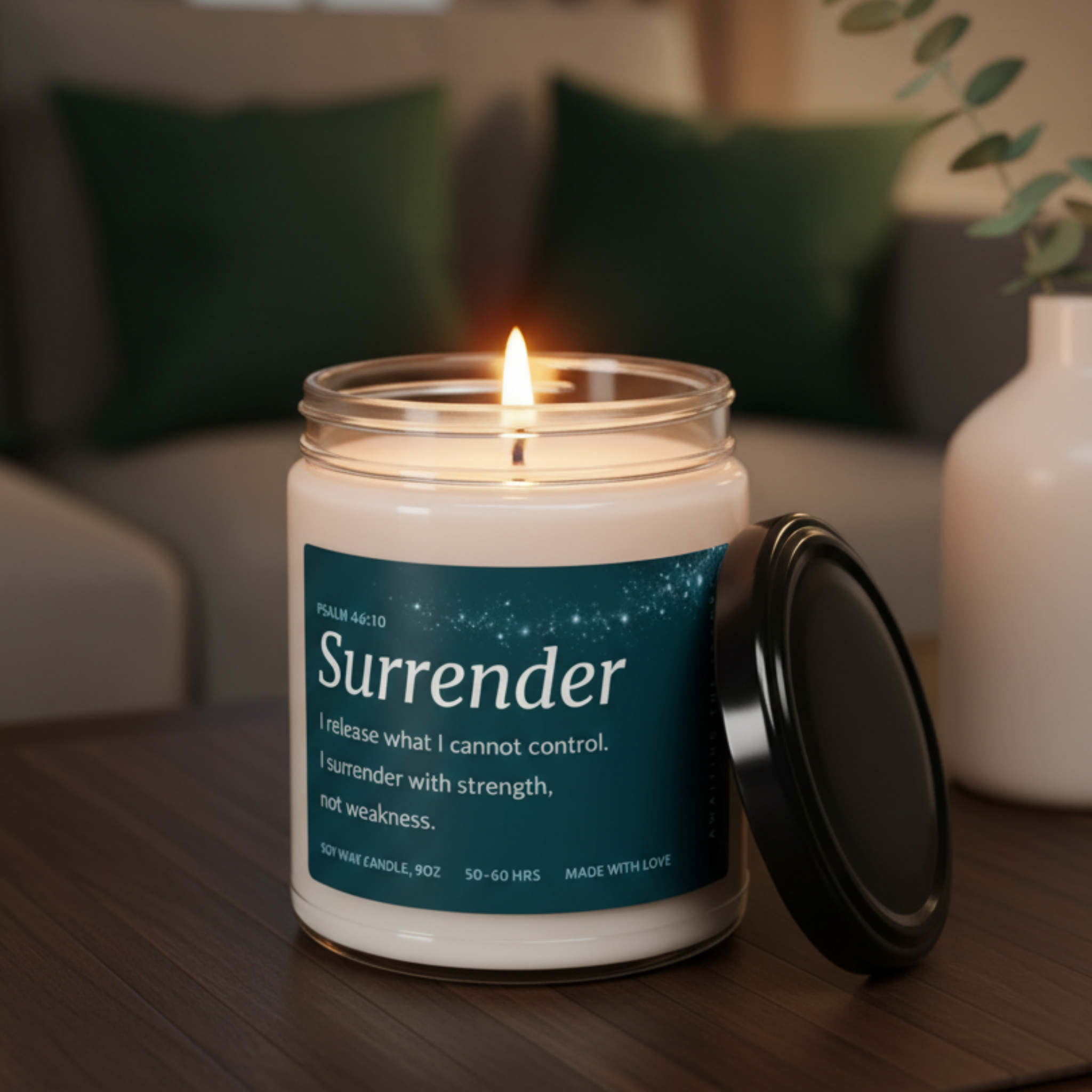 Fertility Affirmation Candle for TTC – Surrender Soy Candle