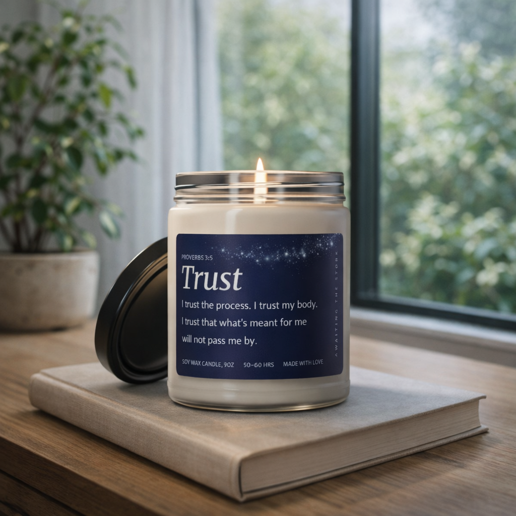 Fertility Affirmation Candle for TTC – Trust Soy Candle