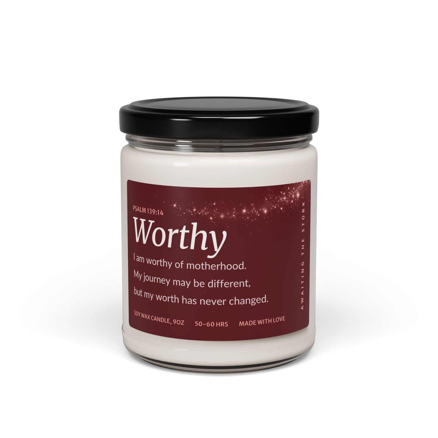 Fertility Affirmation Candle for TTC – Worthy Soy Candle