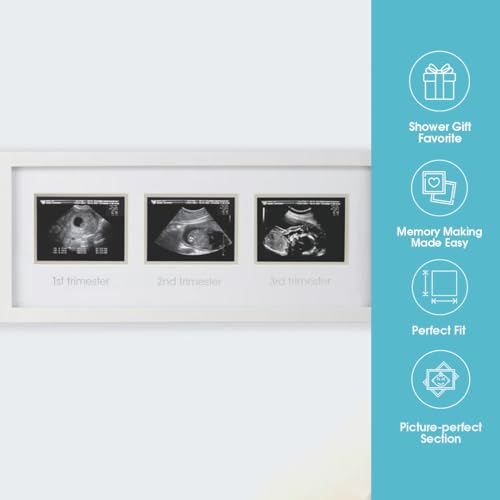 Trimester sonogram frame for pregnancy milestone keepsakes - Awaiting the Stork