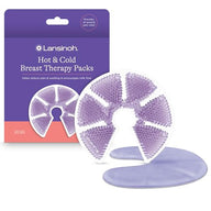 Lansinoh Hot and Cold Breast Therapy Packs with soft covers for soothing relief during breastfeeding challenges.
