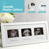 Trimester sonogram frame for pregnancy milestone keepsakes - Awaiting the Stork