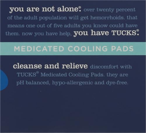 TUCKS Witch Hazel Cooling Pads for Postpartum and Hemorrhoid Relief