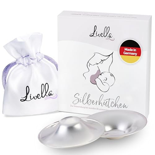 Livella silver nursing cups for sore nipples and breastfeeding comfort - Awaiting the Stork