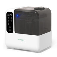 Momcozy DeepClean D8 baby bottle washer and sterilizer, white base with smoked lid and touch control panel