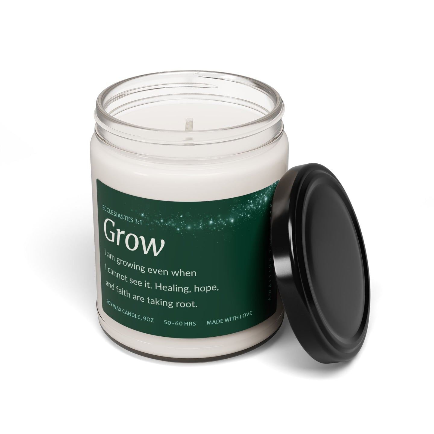 Fertility Affirmation Candle for TTC – Grow Soy Candle