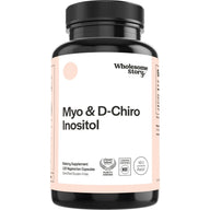 Inositol capsules for fertility: Wholesome Story Myo & D-Chiro Inositol bottle, 120 vegetarian capsules, 40:1 ratio