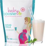 Baby Booster Tahitian Vanilla prenatal protein shake, caffeine free, DHA, B vitamins