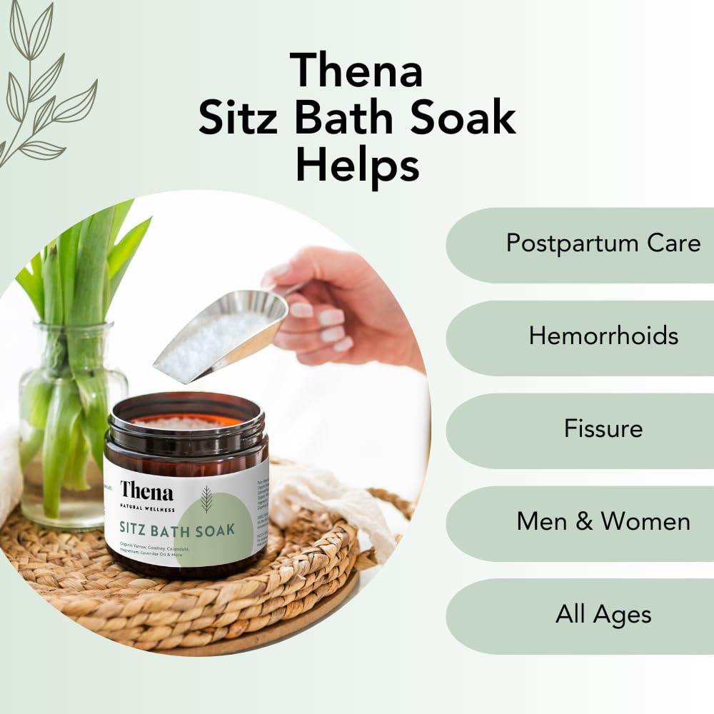 Thena Organic Sitz Bath Soak for postpartum recovery and hemorrhoid relief