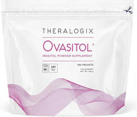 Myo-inositol powder for fertility: Theralogix Ovasitol inositol powder supplement pouch, 180 packets