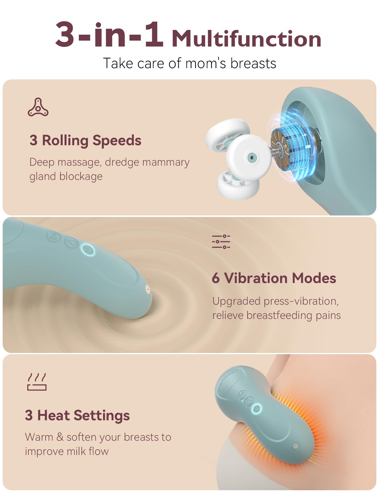 Momcozy 3-in-1 Lactation Massager for Moms Awaiting the Stork Momcozy 3-in-1 Lactation Massager for Moms Awaiting the Stork