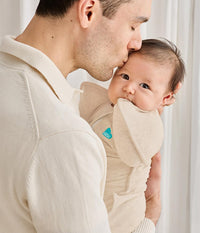 Love to Dream Swaddle Up arms-up sleep sack in oatmeal, flat view