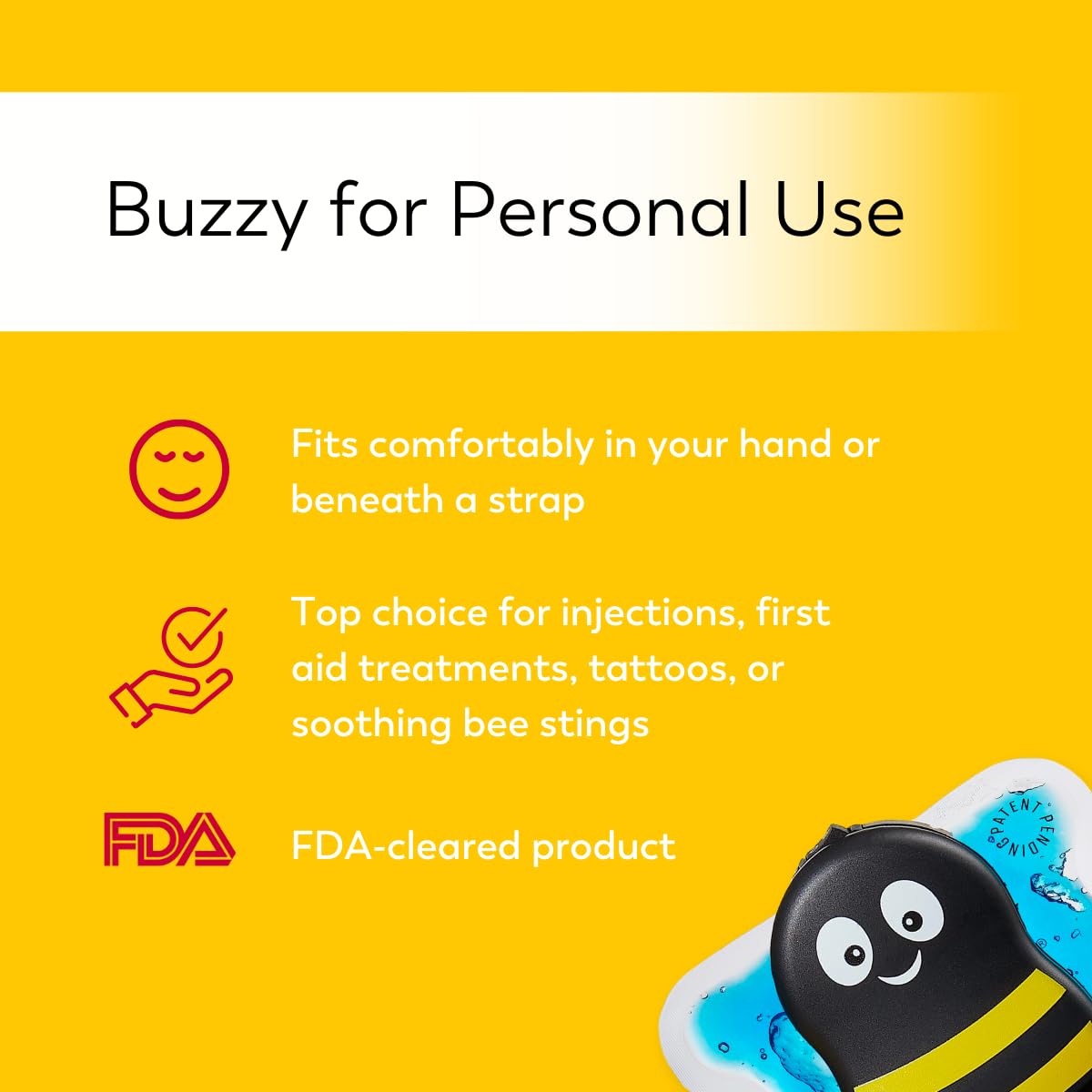 Buzzy Injection Device Buzzy Vibrating Ice Pack - Instant Needle Pain Relief for IVF ...
