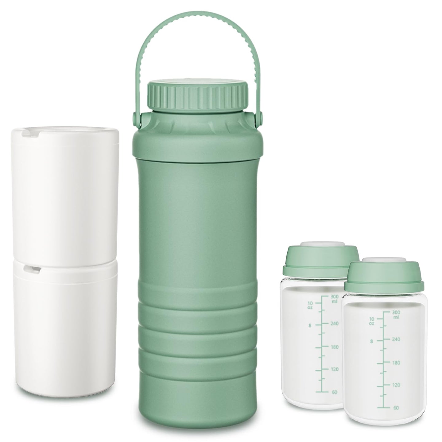 Breast milk cooler bottle – Portable 22oz cooling storage with additional containers for moms on the go.