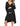 Ekouaer maternity nightgown and robe set featuring a pregnant woman in a black nursing outfit, ideal for motherhood.