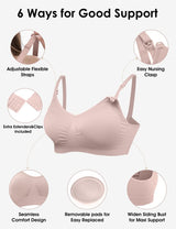 HOFISH 3-Pack Seamless Pregnancy & Nursing Bras