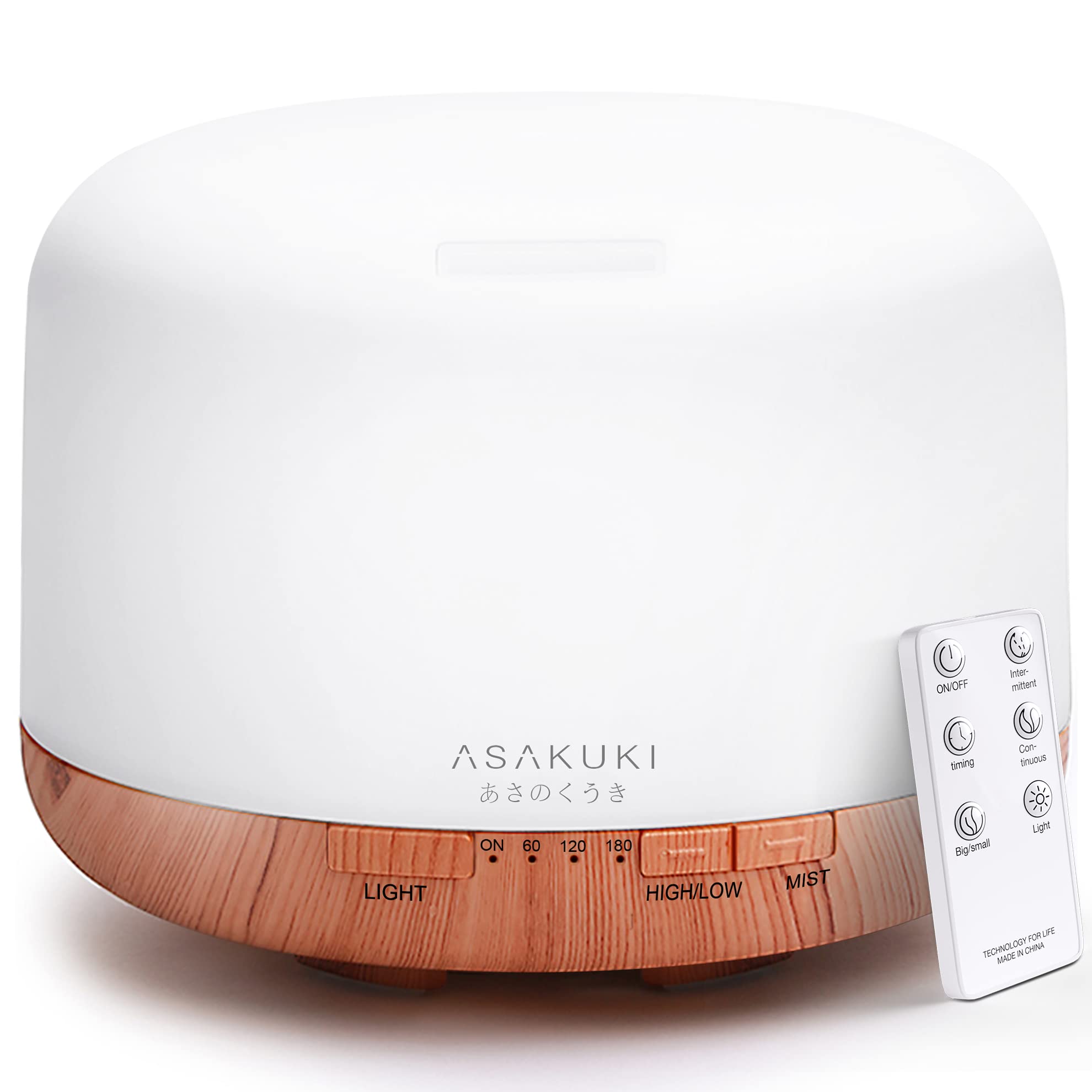 ASAKUKI Fertility Essential Oil Diffuser for stress relief during TTC and IVF with remote control.