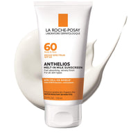 La Roche-Posay Anthelios Melt-In SPF 60 Sunscreen tube with creamy texture, providing broad-spectrum sun protection.
