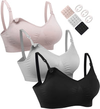 HOFISH 3-Pack Seamless Pregnancy & Nursing Bras