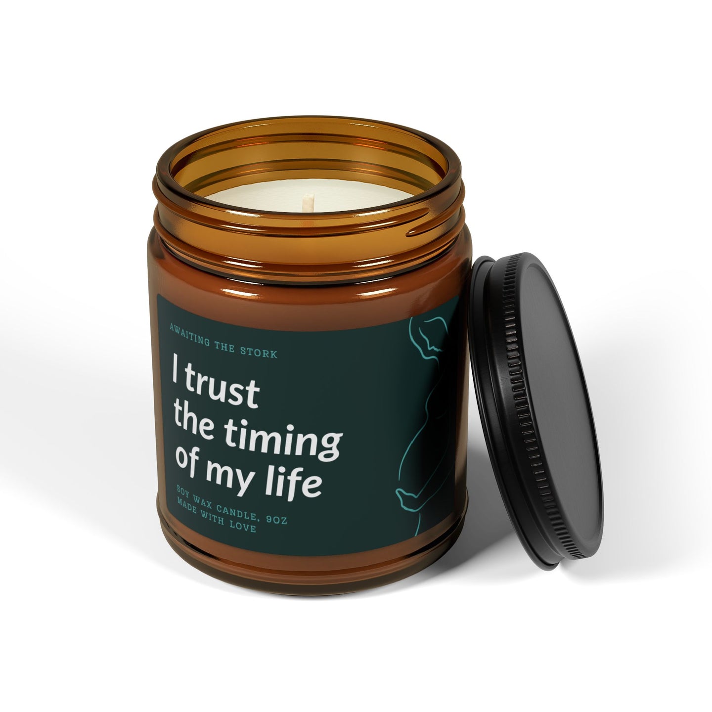 Soy Candle, Fertility Affirmation Candle, Trust the Timing of Life, Meditation Candle, Relaxation Candle, Self-Care Candle, Scented Candle
