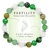 Fertility Crystal Bracelet – Mother’s Ray Aventurine Energy Bracelet surrounded by gemstones for TTC journey.