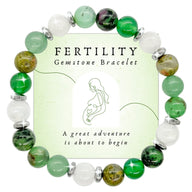 Fertility Crystal Bracelet – Mother’s Ray Aventurine Energy Bracelet surrounded by gemstones for TTC journey.