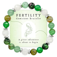 Fertility Crystal Bracelet – Mother’s Ray Aventurine Energy Bracelet surrounded by gemstones for TTC journey.