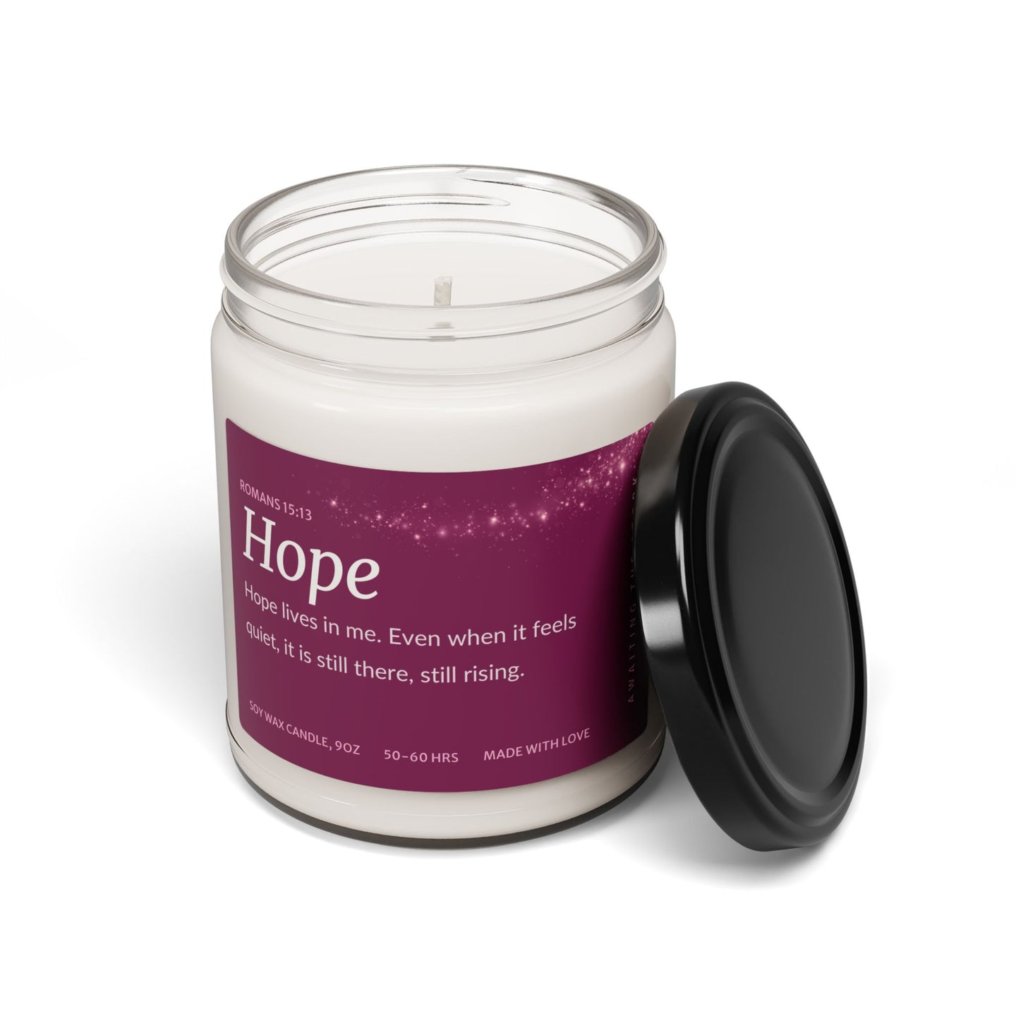 Hope Fertility Affirmation Candle for TTC, offering hope during the trying-to-conceive journey.