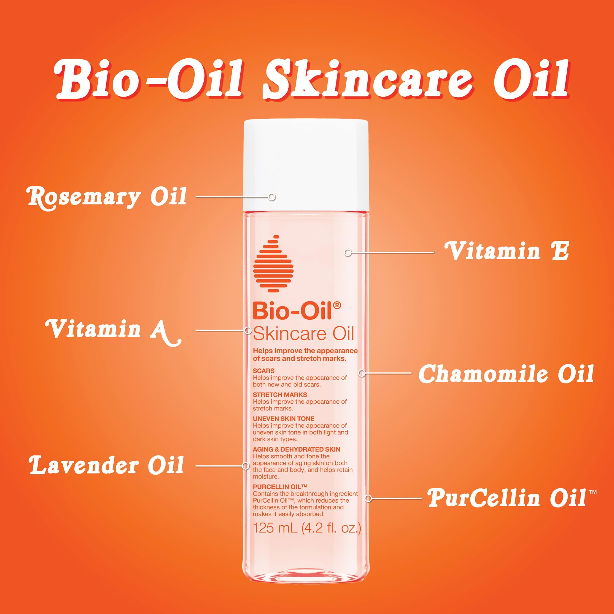 Bio-Oil Skincare Oil for Scars & Stretch Marks, 4.2 Oz