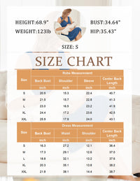 Ekouaer maternity nightgown size chart including measurements for robe and dress sizes.