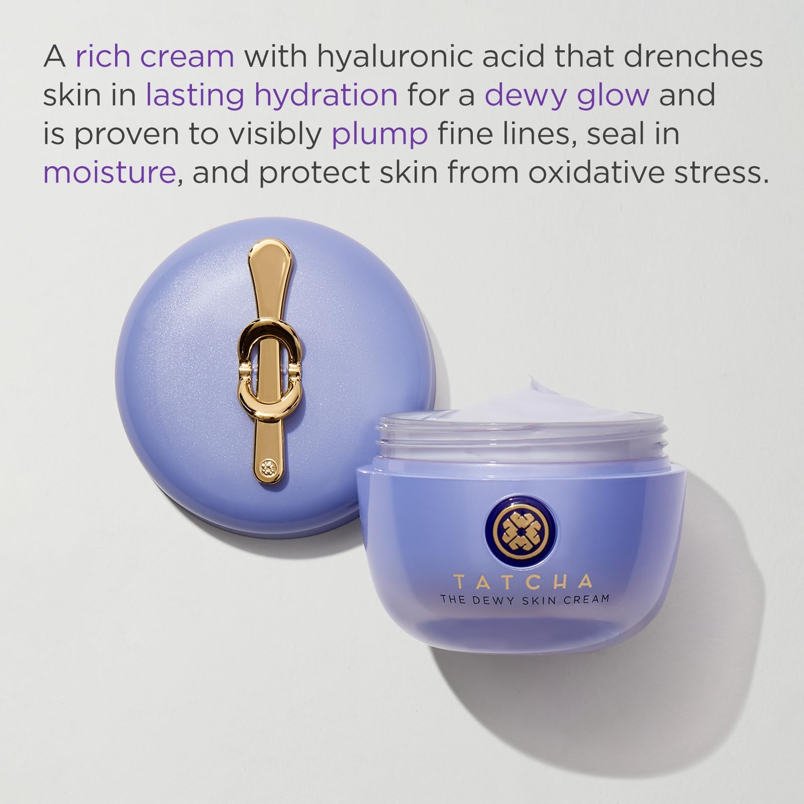 TATCHA Dewy Skin Cream, a pregnancy safe face cream that hydrates and plumps skin for a glowing appearance.