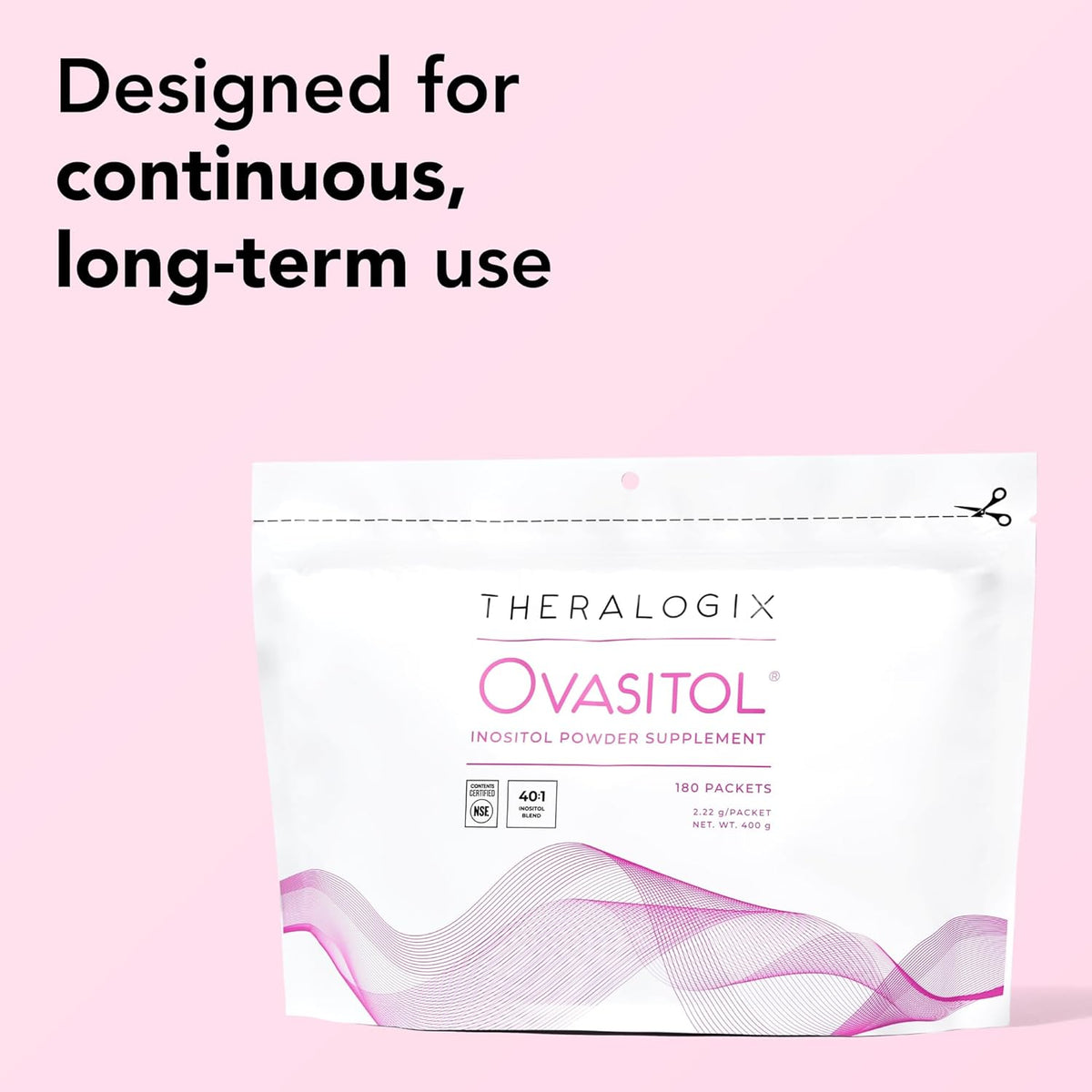 Theralogix Ovasitol pouch, an inositol powder designed for continuous long-term use