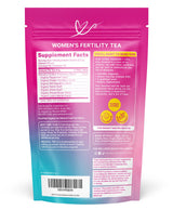 Pink Stork Organic Fertility Tea for Women supplement facts and usage instructions.