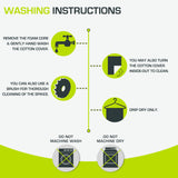 Washing instructions for the acupressure mat and pillow, including hand wash and drying tips.
