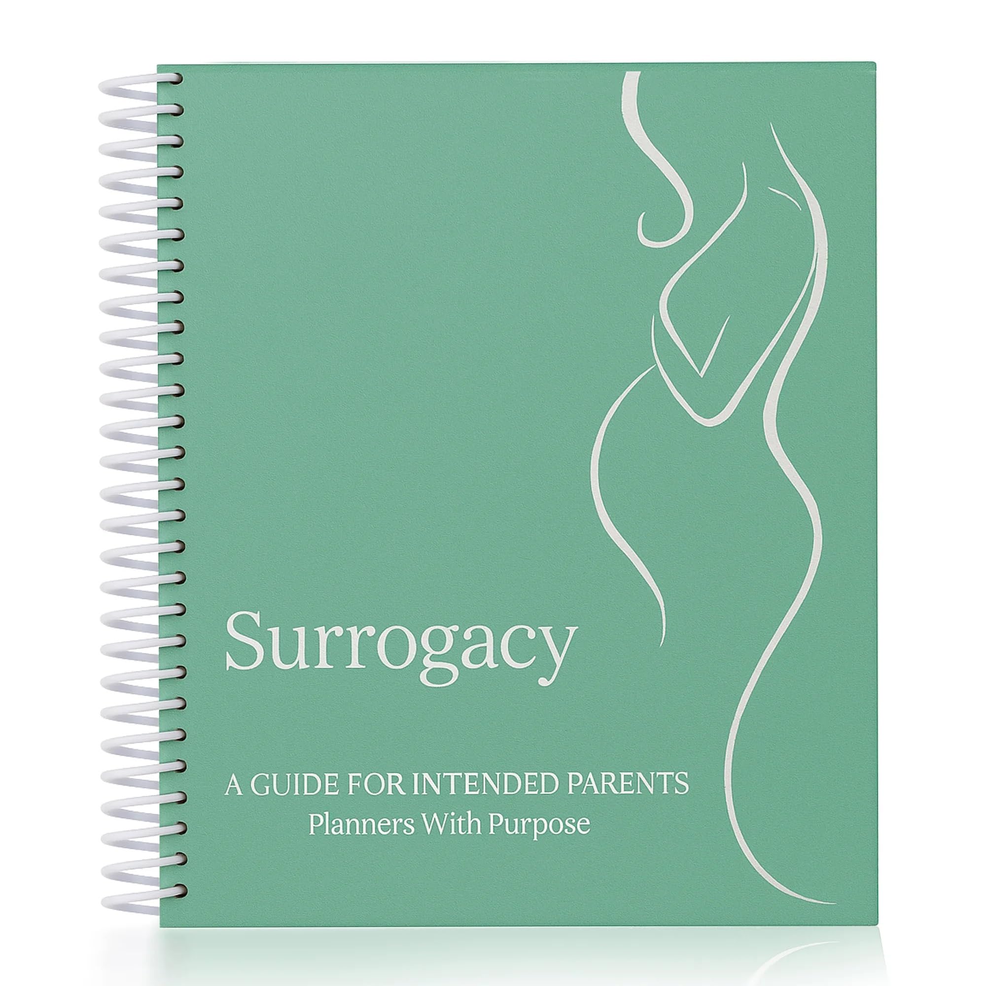 Surrogacy Planner – A guide for intended parents with a green cover and illustration representing surrogacy journey.