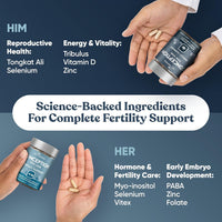 Eu Natural lists tongkat ali, selenium, tribulus, vitamin D and zinc as the named ingredients in Conception for Him.