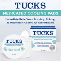 TUCKS Witch Hazel Cooling Pads for Postpartum and Hemorrhoid Relief