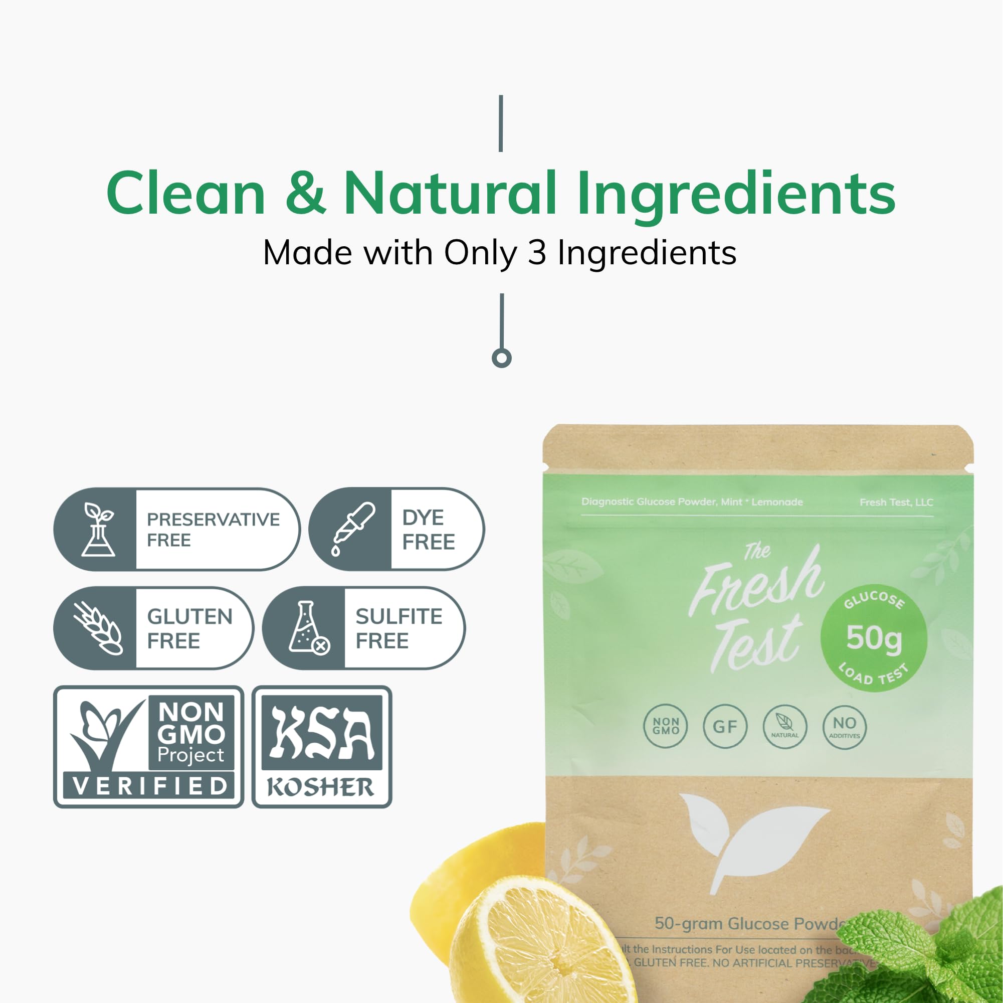 The Fresh Test 50g – Pregnancy-Safe Glucose Drink