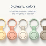 Portable sound machine for baby in 5 dreamy colors to match nursery and travel bags.