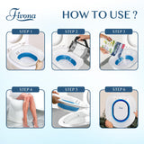 Step-by-step guide on how to use the Fivona Sitz bath for postpartum care.