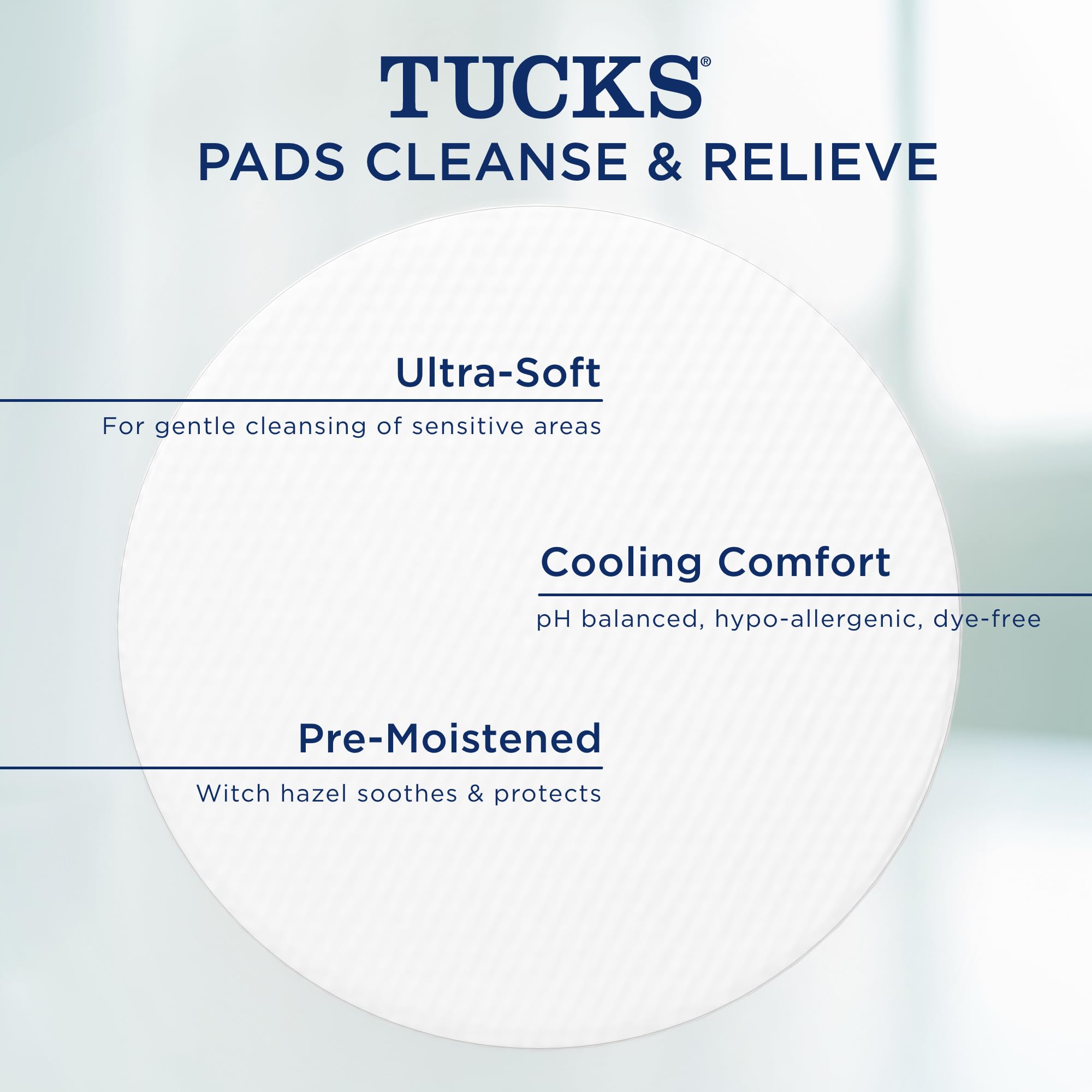 TUCKS Witch Hazel Cooling Pads for Postpartum and Hemorrhoid Relief